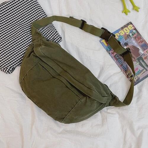 New Messenger Bag Canvas Women Chest Bag Teenage Crossbody Shoulder Bag Sling Bags Handbag Male Casual Chest Pack