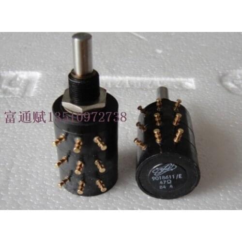 [VK] Japan ed wirewound potentiometer 9018611/E 3 tie 47R handle high 24.5mm round shaft switch