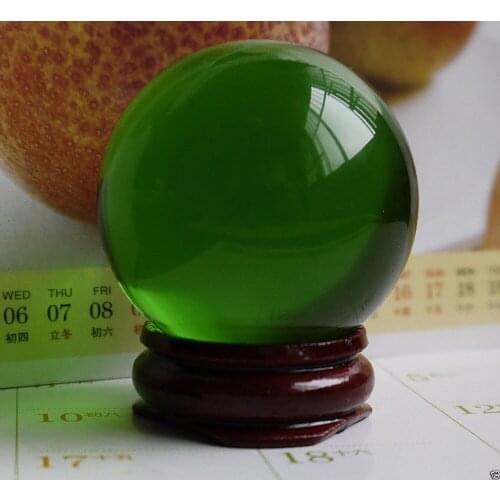 Xd j00609 40mm + Stand Rare Natural Quartz Green Crystal Healing Ball Sphere