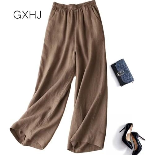 Women Cotton linen pants Linen suit pants women Korean version of the 2021 spring and summer casual pants women LHJ028