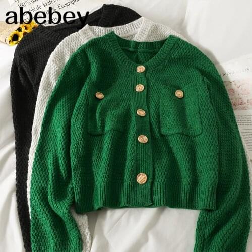 Women Knitted Cardigan Long Sleeve O Neck Single Breasted Loose Sweater Autumn Winter Korean Casual Knit Outerwear