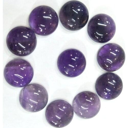 10mm Natural Stone Lapis Quartz Crystal amethyst All Round Cabochon For Diy Jewelry Pendant Necklace Earrings Accessories 30pcs