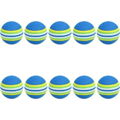10Pcs 42mm Practice Golf Swing Sponge Foam Balls Training Indoor Aids Sports