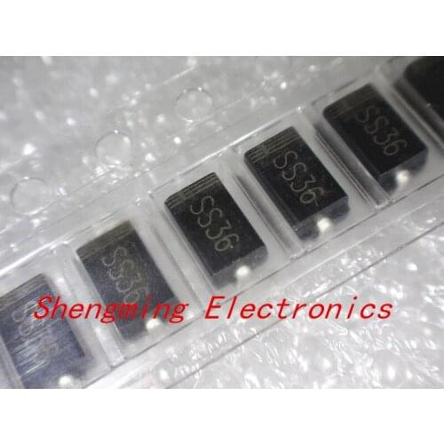 100PCS SS36 SR360 3A 60V SMA DO-214AC SMD Schottky diode