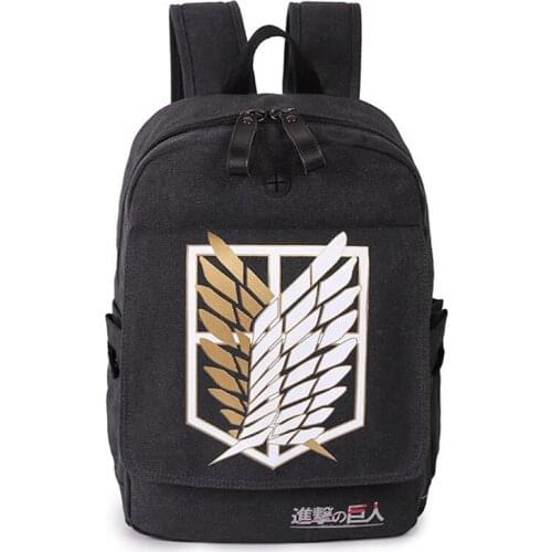 Anime Cosplay Backpack Print Bag Costumes Men Women Travel Bag Shingeki No Knapsack Gifts