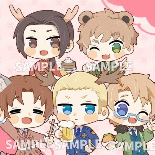 Anime Axis Powers Cute Animal Series Acrylic Color Window Keychain Keyrings Double Sided Backpack Cartoon Pendant Xmas Gifts