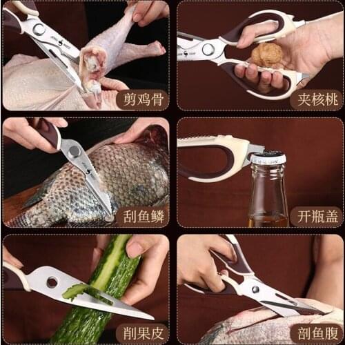 Household Kitchen Scissors Sets Removable Multi-function Food Scissors Stainless Steel Cut Chicken Bones