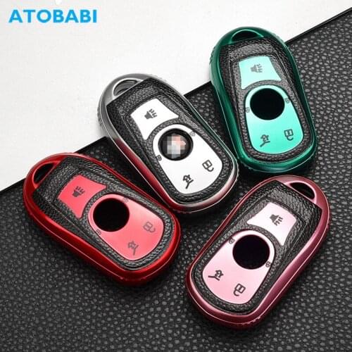 TPU Car Key Cases 4 Buttons Smart Remote Control Fobs Protector Cover Skin For Buick Larcosse 2017 Envision GL8 Verano 2015-2019