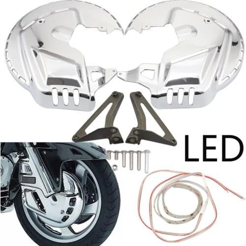 Motorcycle Front Brake Rotor Covers LED Ring Of Fire Moto Brake Cover Light case for Honda GL1800 Goldwing 2001-2014 Accessories