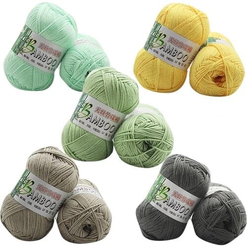 Summer Cool Bamboo Yarn Low Heat Capacity 70% Bamboo Fiber 30% Cotton Blend Yarn Crochet Cord for Knitting Radiating Tablemat