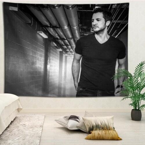 Hot Selling Custom Luke Bryan Wall Tapestry Home Decorations Wall Hanging Tapestries For Living Room Bedroom More size