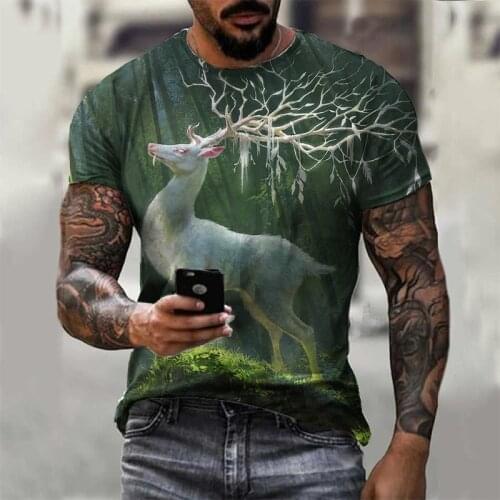 Summer Mens Short-sleeved Clothing T-shirt Quick-drying Breathable 3d Design With Digital Printing Street Crew Neck Clothing 6x