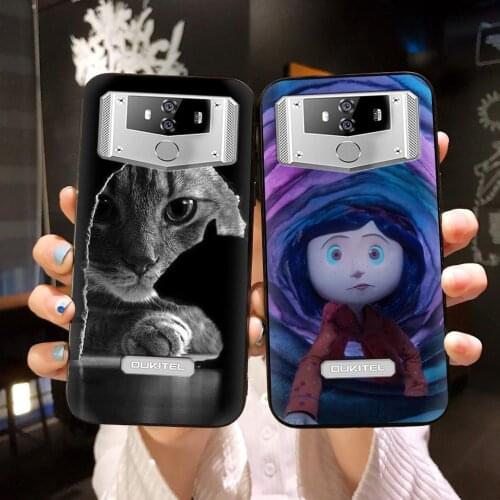 Cartoon Soft Phone Case For Oukitel K12 Popsocket Beautiful For Girls Smartphones Durable Black Case
