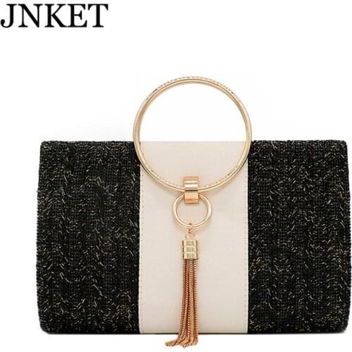 JNKET New Womens Weave Bag Handbag Retro Single Crossbody Bag Ladies Messenger Bag Evening Clutch Bags