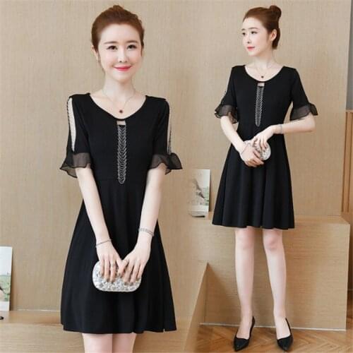 2020 new large size womens Summer Dress fashion off-the-shoulder loose Chiffon Dress Summer Party Dresses b248