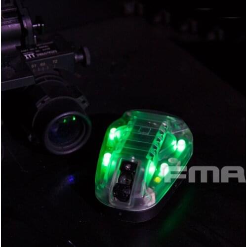 New FMA Survival HEL-STAR 6 Helmet Mounted LED Marker Strobe Light Green Light