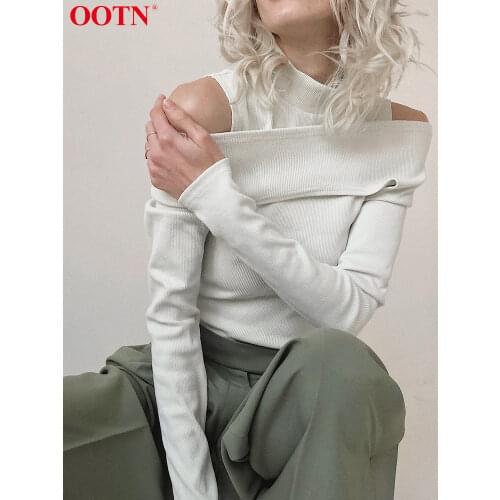 Женские хлопковые футболки OOTN China At AliExpress