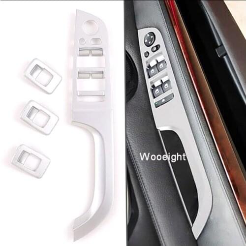 Wooeight 4Pcs ABS Car Interior Window Lift Button Switch Panel Cover Trim For BMW 3 Series 2005 2006-2008 2009 2010 2011 2012