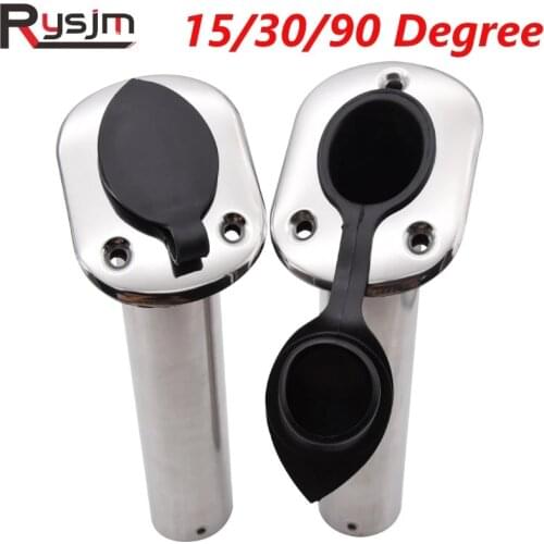 15/ 30 /90 Degree Fishing Pole Stand High Quality Stainless Steel Flush Mount Fishing Rod Holder For Boat accessories marine