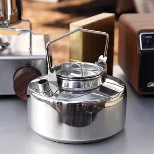 Hot 1 Liter Camp Kettle Great for Boiling Water for Tea Freeze-Dried Backpacking Meals Portable for Camping and Travel