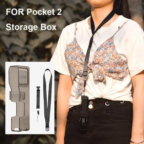 Portable Storage Box With Lanyard For DJI Pocket 2 Camera Lens Protective Case Cover Handheld Gimbal Camera Kit Accessoriess