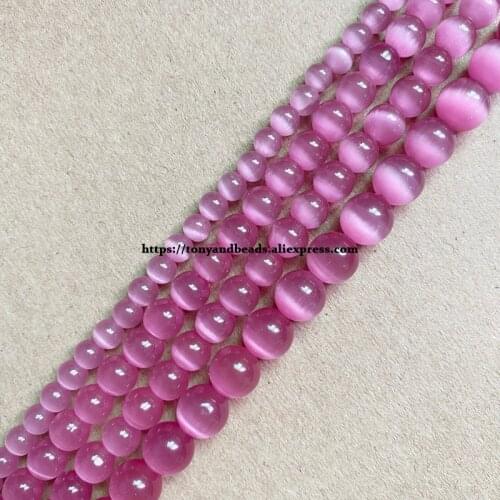 2lots more 10% off ! Natural Moon Stone Rose Cat Eye 15" Round Loose Beads 4 6 8 10 12mm Pick Size For Jewelry Making DIY