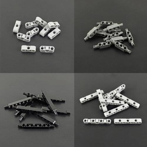 Technical Parts Bulk Brick Beam Axle Connector Colorful Studded Long Beam MOC Multiple size Technology accessoy Building Blocks