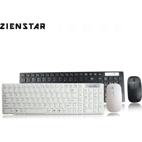 Zienstar Ultra Slim Wireless Keyboard and Mouse Set with USB Receiver for Macbook ,Computer PC, Laptop