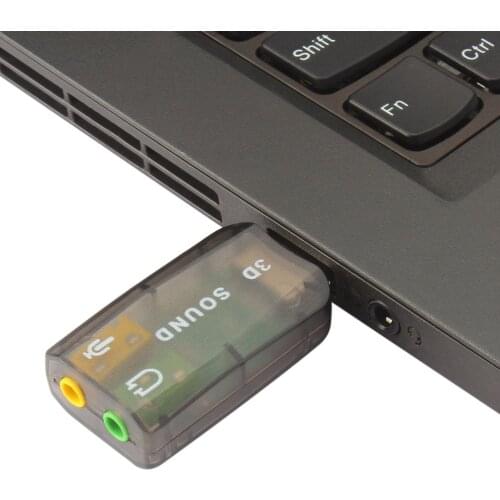 USB2.0 Audio Sound Card USB Audio Interface Headphone Adapter Soundcard for Mic Speaker Laptop Computer External Converter