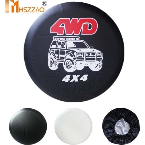 14" 15" 16" 17" Inch 4WD 4x4 PVC Leather Spare Wheel Tire Cover Case Bag Pouch Protector Car Tyres 14 Inch for Jeep Hummer V73