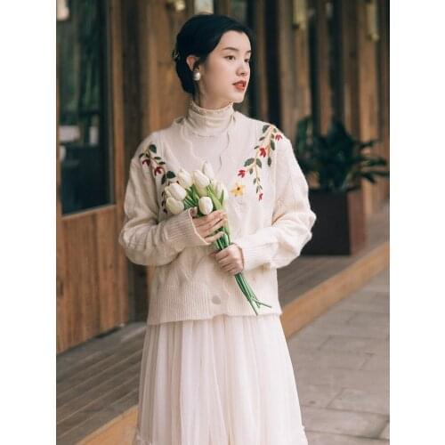 2020 new fashion womens clothing V-Neck Single Breasted Full Vintage two piece set