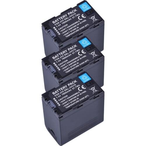 3pc 7800mAh SSL-JVC70 JVC70 SSLJVC70 Bateria AKKU with USB Output port for JVC GY-HM600 GY-HM650 GY-LS300 GY-HMQ10 Camcorders