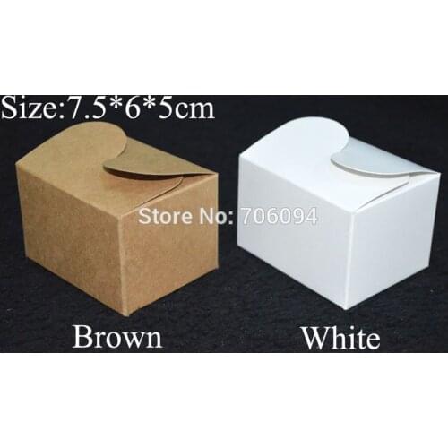 7.5*6*5CM,100pcs/lot, Free Shipping Jewerly kraft paper box Brown kraft handmade gift boxes,custom box logo kraft paper box