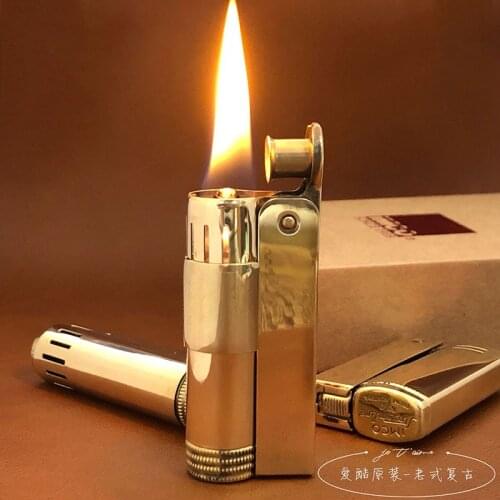 Austria IMCO 6700 kerosene lighter 6800 pure copper wind proof retro creative Vintage brass man