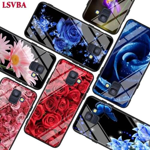 Large swath of pink flowers For Samsung Galaxy A750 A9 A8 A7 A6 A5 A3 Plus 2018 2017 2016 Super Bright Glossy Phone Case Cover