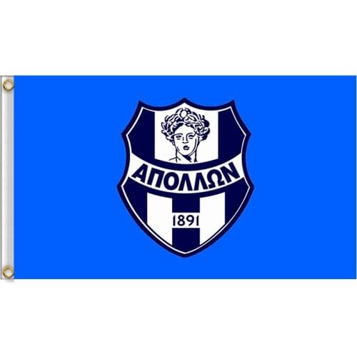 Flag of Greece Apollon Smyrni F.C. 3ft*5ft (90*150cm) Size Christmas Decorations for Home Flag Banner Gifts