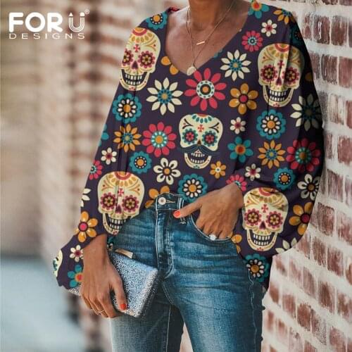 Стильные блузки FORUDESIGNS China At AliExpress