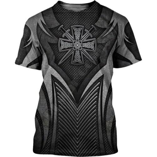 Armor Knight Warrior Chainmail 3D Printed t shirts women for men Summer Casual Tees Short Sleeve T-shirts Cosplay Costumes 05