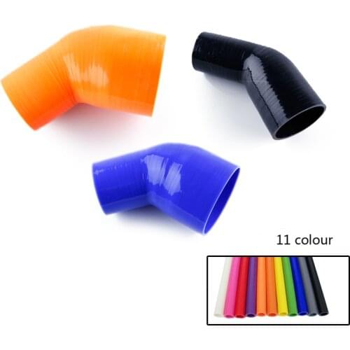 Id: 51/57/64/70/76/83/89mm 45 Degree Hose Turbo Silicone Elbow reducer Coupler Pipe