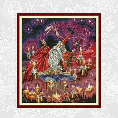 Joy Sunday Cross Stitch Magician Patterns 14CT 11CT DIY Handwork Embroidery kit DMC Needlework set Wholesale Home Decoration