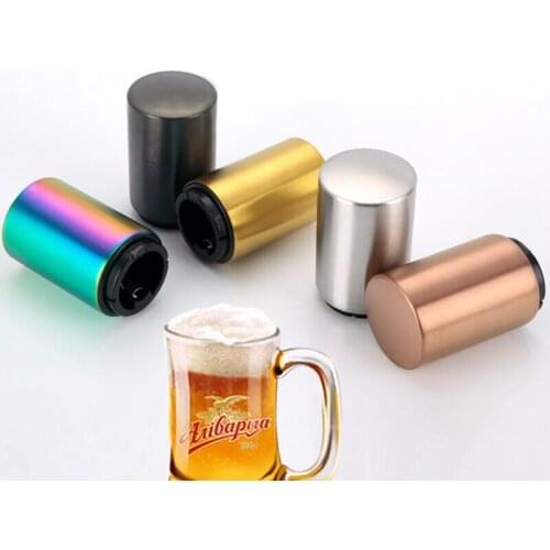 Creative Stainless Steel Bottle Opener Personality Beer Screwdriver Automatic Bottle Opener Push-type Bottle Screwdriver