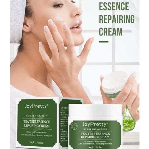 JoyPretty Tea Tree Acne Cream 50ml Acne Removal Print Control Oil Acne Cream Moisturizing and Acne Removing Essence Skin Care