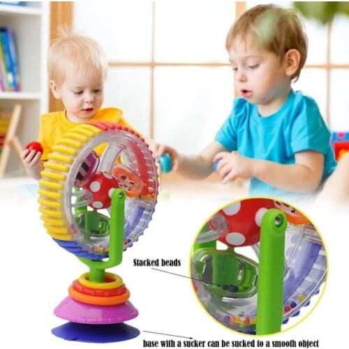 Hot Sale Unique Design Baby Multi-Colors Rattle Toys Colorful Rotating Ferris Wheel Stroller Dining Chair Toy For Children