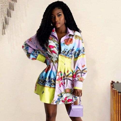 Hot Sale Vintage Fashion Women Long Shirt 2021 High Quality Lady Clothes Vintage Chic Sexy Short Mini Dress Woman Shirts Blouses