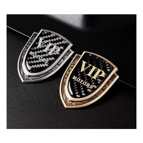 Metal Carbon Fiber VIP Club Luxury Auto Trunk Rear Fender Emblems Badge Decals Sticker Car Accessories