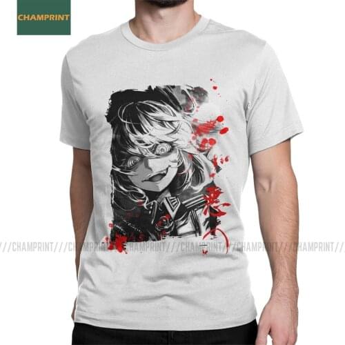 Men Youjo Senki Tanya T Shirts Von Empire War Evil Anime 100% Cotton Clothing Awesome Short Sleeve Tee Shirt Plus Size T-Shirt