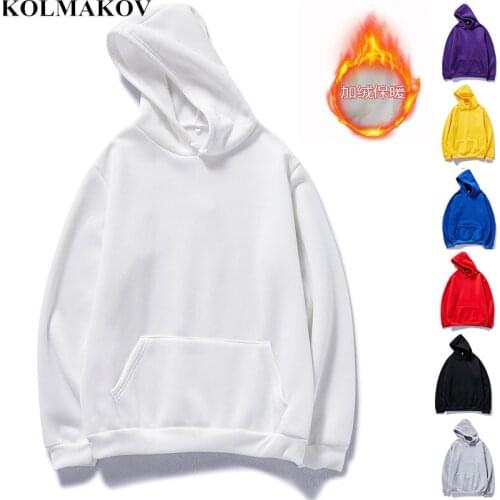 KOLMAKOV Mens Hoodies 2019 New Classic Solid Color Mens Hoodie Outwear Warm Cotton Sweatshirts Masculino Men Women Hooded Dress