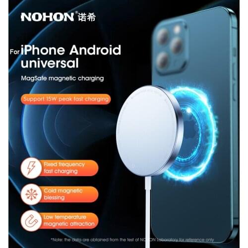 Nohon 15W Fast QI Wireless Charger For Apple iPhone 11 Xs 12 Pro Max X Xr For SAM Samsung S20 S10 Note20 20 For Xiaomi Mi Huawei