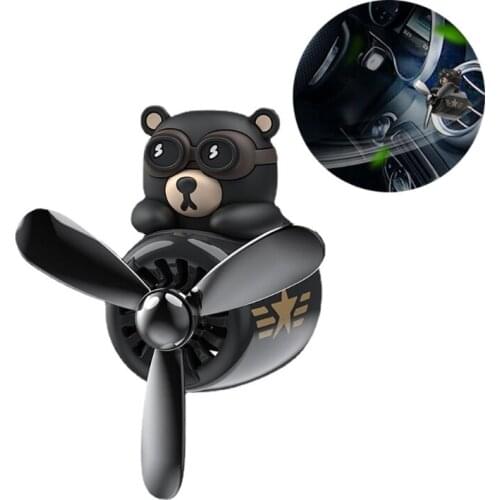2021 New Air Outlet Freshener Perfume Flying Bear Pilots Decorations Car Fragrance