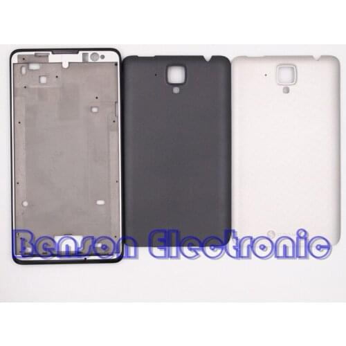 BaanSam New LCD Holder Screen Front Frame Battery Back Cover For Lenovo S8 S898 Housing Case With 3M Adhesive